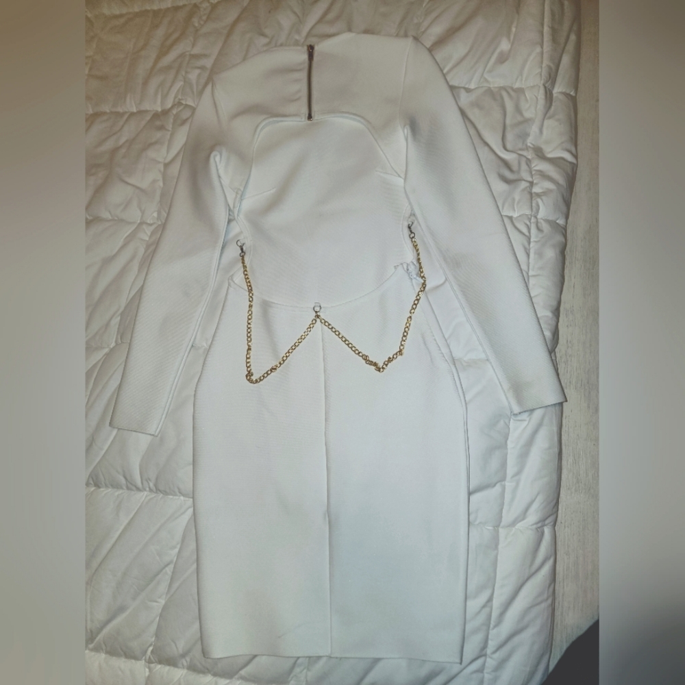 *NEVER BEEN WORN* White bandage cut out dress